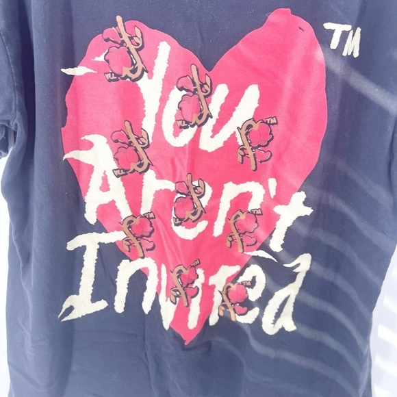 ✅ YOU AREN'T INVITED BLACK HYDE PARK BLACK CREWNECK T-SHIRT SIZE LARGE - Picture 4 of 7